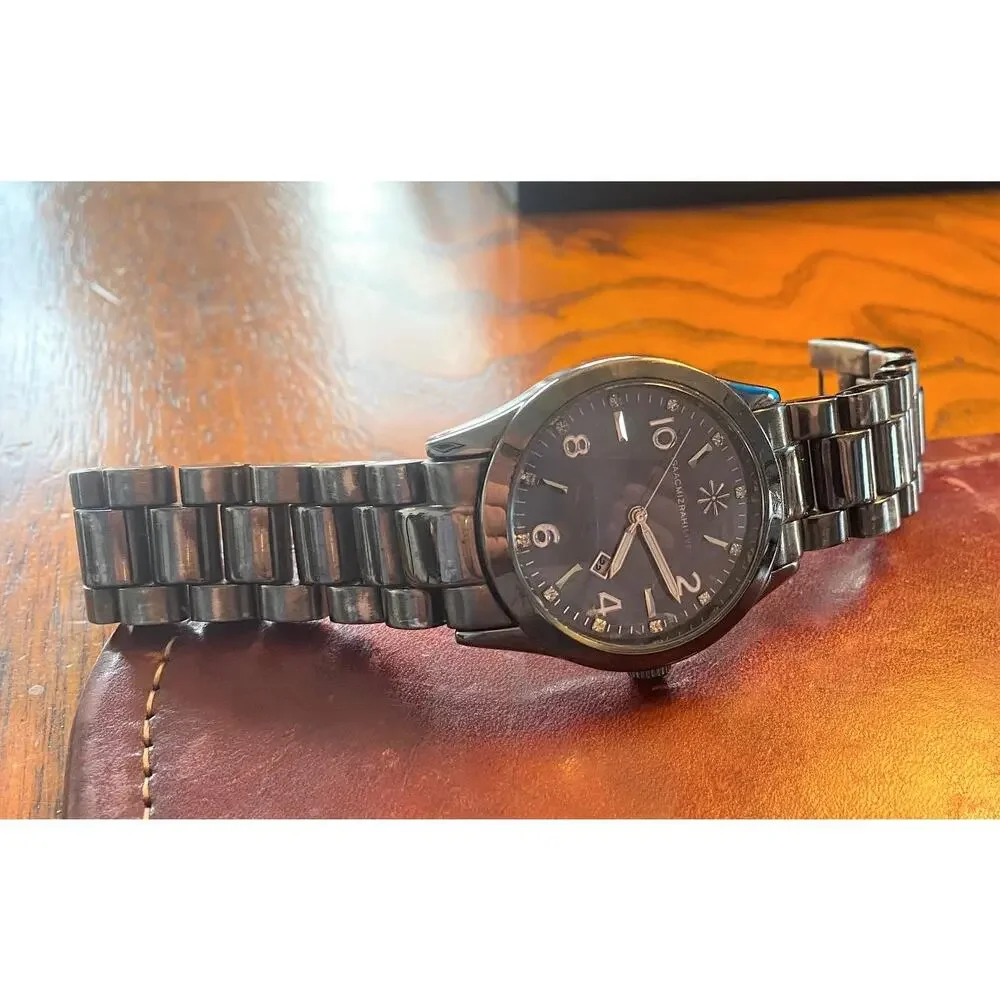 Women's 38mm Gun Metal Tone Isaac Mazrahi Live Watch